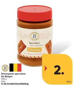Carrefour Smeerpasta speculoos De Belgen aanbieding