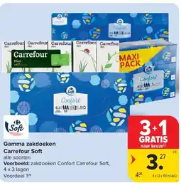 Carrefour Gamma zakdoeken Carrefour Soft aanbieding