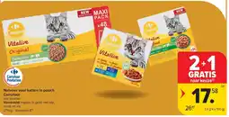 Carrefour Natvoer voor katten in pouch Carrefour aanbieding