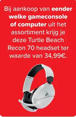 Carrefour Turtle Beach Recon 70 headset aanbieding