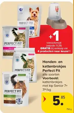 Carrefour Honden- en kattenbrokjes Perfect Fit aanbieding