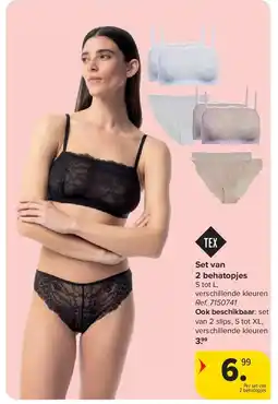 Carrefour Set van 2 behatopjes aanbieding