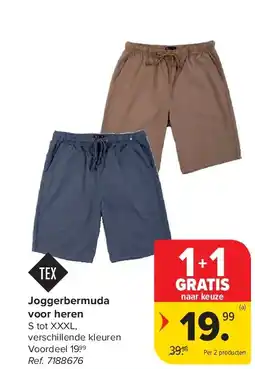 Carrefour Joggerbermuda voor heren aanbieding