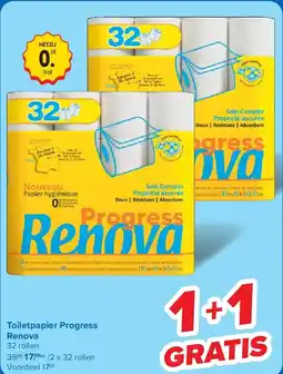 Carrefour Toiletpapier Progress Renova aanbieding