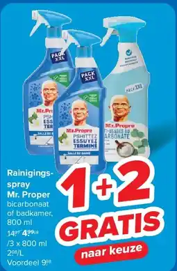 Carrefour Rainigingsspray Mr. Proper aanbieding