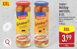 ALDI Panda Hotdogworsten aanbieding