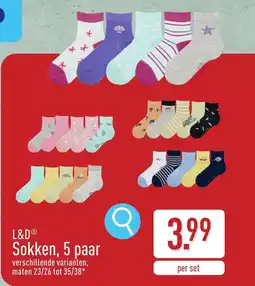 ALDI L&D Sokken aanbieding