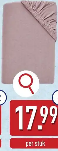 ALDI Novitesse Jersey Hoeslaken uit linnenmix aanbieding