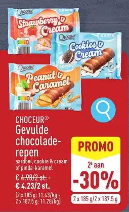 ALDI Choceur Gevulde chocoladerepen aanbieding