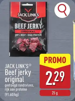 ALDI Jack Link's Beef Jerky Original aanbieding