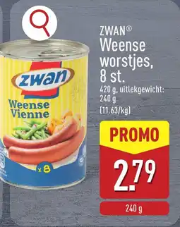 ALDI Zwan Weense Worstjes aanbieding