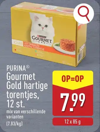 ALDI Purina Gourmet Gold hartige torentjes aanbieding