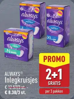ALDI Always Inlegkruisjes aanbieding