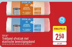ALDI Folia Trekband-afvalzak met elastische bevestigingsband aanbieding