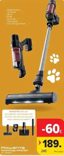 Carrefour Steelstofzuiger RH6A71WO aanbieding