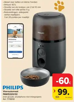 Carrefour Voerautomaat PAW5320/02 aanbieding