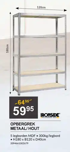 HandyHome Opbergrek metaal hout aanbieding