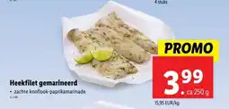 Lidl Heekfilet gemarineerd aanbieding