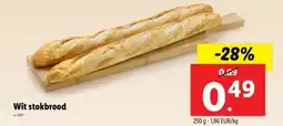 Lidl Wit stokbrood aanbieding