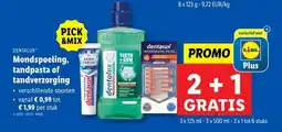 Lidl Dentalux mondspoeling tandpasta of tandverzorging aanbieding
