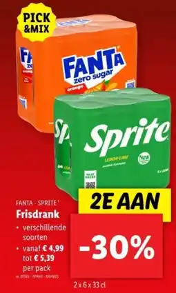 Lidl FANTA sprite frisdrank aanbieding
