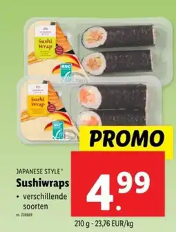 Lidl Japanese style sushiwraps aanbieding