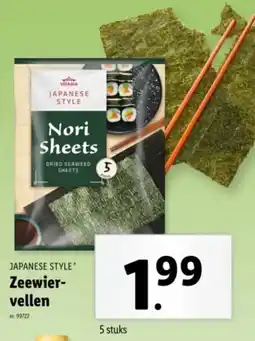Lidl Japanese style zeewier vellen aanbieding