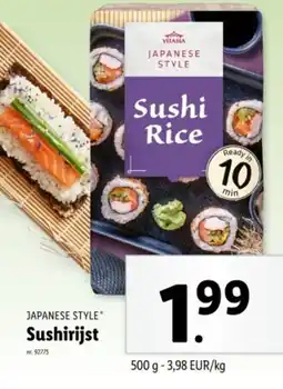 Lidl Japanese style sushirijst aanbieding