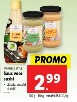 Lidl Japanese style sushi sauce aanbieding