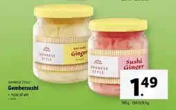 Lidl Japanese style gembersushi aanbieding