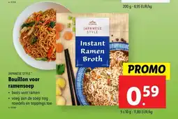 Lidl Japanese style bouillon voor ramensoep aanbieding