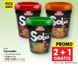 Lidl Nissin cup noodles aanbieding