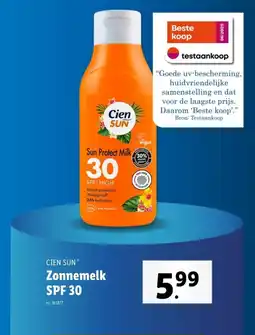 Lidl Cien sun zonnemelk SPF 30 aanbieding