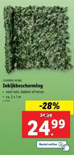 Lidl Livarno home inkijkbescherming aanbieding