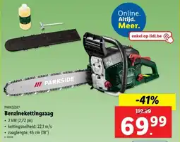 Lidl PARKSIDE Benzinekettingzaag aanbieding