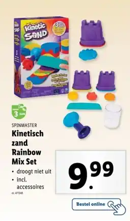 Lidl Spinmaster kinetisch zand rainbow mix set aanbieding