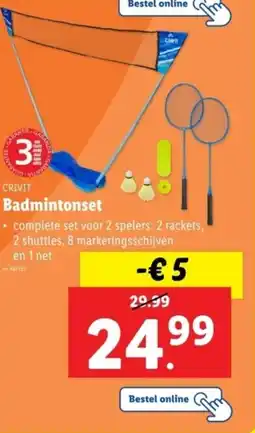 Lidl Crivit badmintonset aanbieding