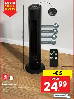 Lidl Silvercrest torenventilator aanbieding