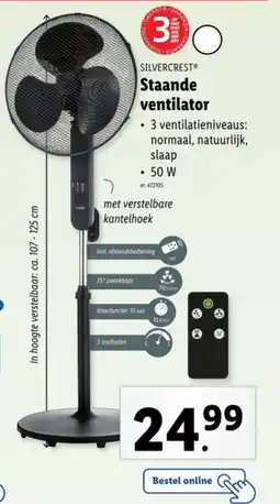 Lidl Silvercrest staande ventilator aanbieding
