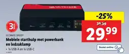 Lidl Ultimate speed mobiele starthulp met powerbank en ledzaklamp aanbieding