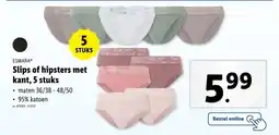 Lidl Esmara Slips of hipsters met kant aanbieding