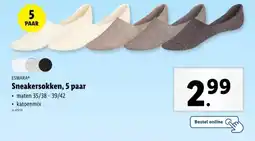 Lidl Esmara sneakersokken aanbieding