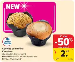 Carrefour Cookies en muffins Carrefour aanbieding