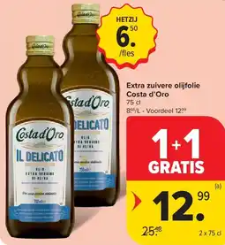 Carrefour Extra zuivere olijfolie Costa d’Oro aanbieding
