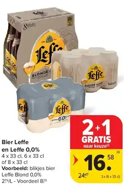 Carrefour Bier Le e en Leffe 0,0% aanbieding