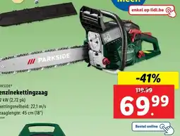 Lidl Benzinekettingzaag aanbieding
