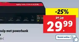 Lidl Mobiele starthulp met powerbank en ledzaklamp aanbieding