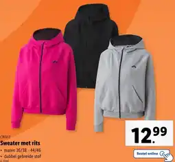Lidl Sweater met rits aanbieding