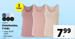 Lidl Onderhemden, 3 stuks aanbieding