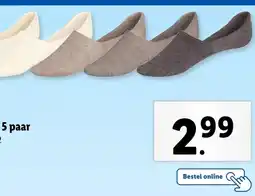 Lidl Sneakersokken, 5 paar aanbieding